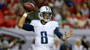 Marcus Mariota Tennessee Titans Quarterback Action Shot Wallpaper