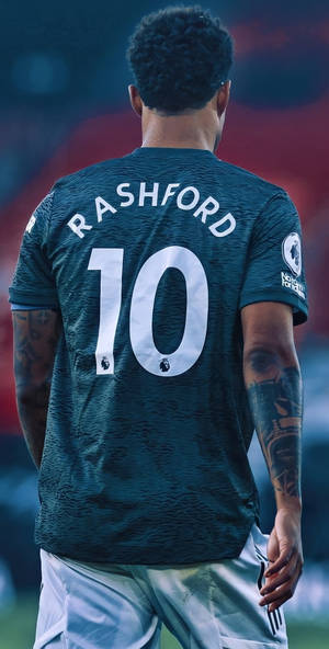 Marcus Rashford Blue Jersey Wallpaper