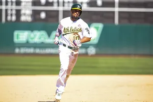 Marcus Semien White Uniform Running Wallpaper