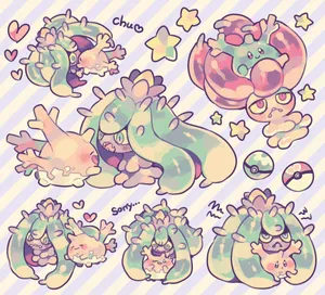 Mareanie With Corsola Wallpaper