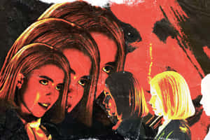 Margaret Qualley Multiple Expressions Artwork Wallpaper