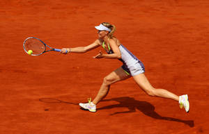 Maria Sharapova In French Open Wallpaper