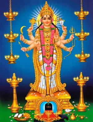 Mariamman Covered In Gold Wallpaper