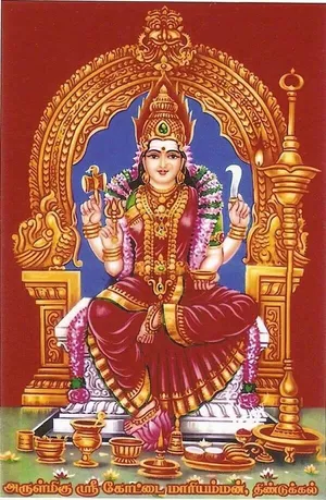 Mariamman Hindu Goddess Illustration Wallpaper