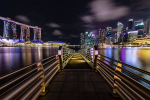 Marina Bay Sands Downward Ramp Wallpaper