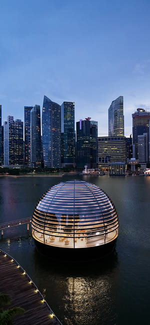 Marina Bay Sands Phone Dome Water Wallpaper