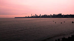 Marine Drive Sunset Mumbai Wallpaper