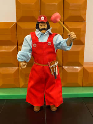 Mario_ Figure_with_ Plunger Wallpaper