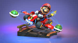 Mario Kart Mario Throwing Shells Wallpaper