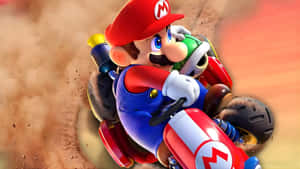 Mario Kart Racing Action Wallpaper