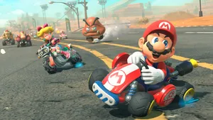 Mario Kart Racing Action Wallpaper