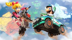 Mario Kart World Aerial Race Wallpaper