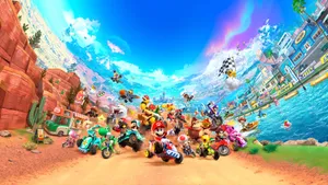 Mario Kart World Race Wallpaper