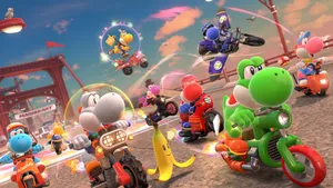 Mario Kart World Race Wallpaper