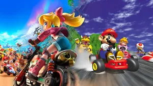 Mario Kart World Racing Wallpaper