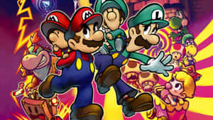 Marioand Friends Adventure Artwork Wallpaper