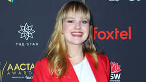 Markella Kavenagh Red Blazer Smile Award Event Wallpaper