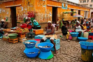 Market In Cape Verde Wallpaper