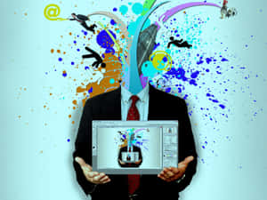 Marketing Paint Splashes Wallpaper