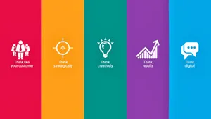 Marketing Vertical Stripes Colors Wallpaper