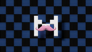 Markiplier Blue Tiled Wall Wallpaper