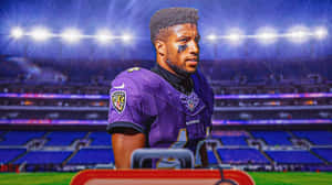 Marlon Humphrey Baltimore Ravens Stadium Portrait Wallpaper