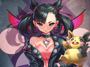 Marnie In Grunge And Morpeko Wallpaper