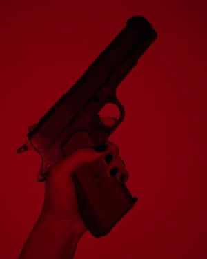 Maroon Aesthetic Pistol Handgun Wallpaper