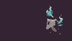 Marowak In Black Background Wallpaper