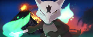 Marowak With Volcano Wallpaper