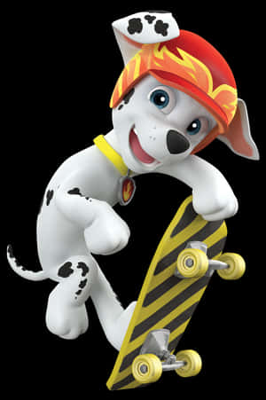 Marshall Skateboarding Paw Patrol Wallpaper