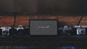Marshall Speaker With Cameras Wallpaper