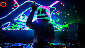 Marshmallow Dj Multi-coloured Mask Wallpaper