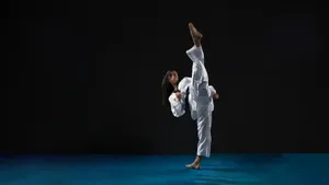 Martial Artist In Traditional Uniform Wallpaper