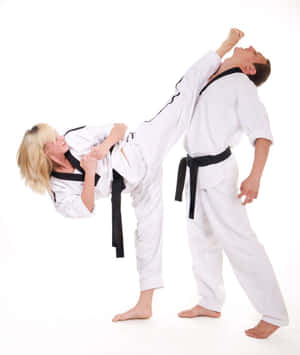 Martial Artist Wearing White Uniform Wallpaper