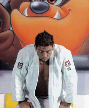 Martial Artistin Gi Before Fight Wallpaper