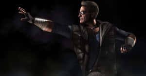 Martial Arts Master Johnny Cage Unleashing Power In Mortal Kombat Wallpaper