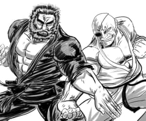 Martial Arts Showdown Sketch Wallpaper