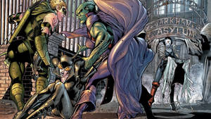 Martian Manhunter Capturing Catwoman Wallpaper