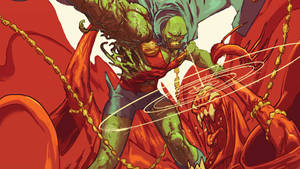 Martian Manhunter With Enemy Wallpaper