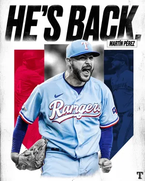 Martin Perez He's Back Poster Wallpaper
