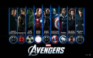 Marvel Avengers Character Logo Game Wallpaper