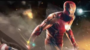 Marvel Avengers Iron Man In Epic Art Wallpaper