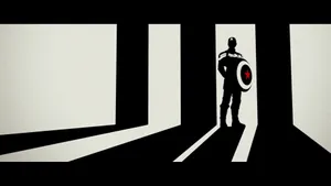 Marvel Black And White Captain America Standing Wallpaper