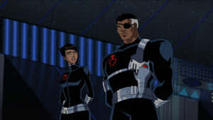 Marvel Comics Character Maria Hill In Her Military Uniform Wallpaper