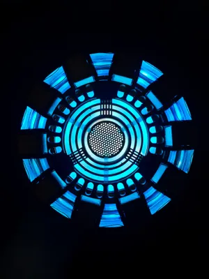 Marvel-inspired Dark Blue Arc Reactor Wallpaper