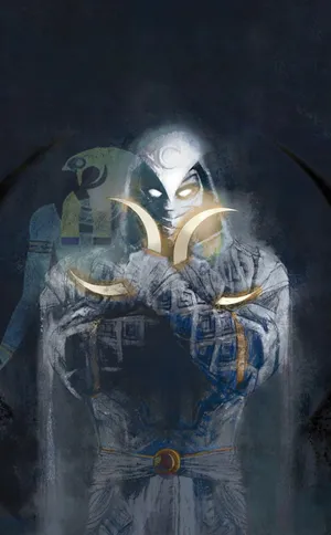 Marvel Iphone Moon Knight Visual Art Wallpaper