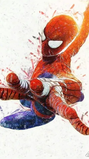 Marvel Iphone Spider Man Digital Painting Wallpaper