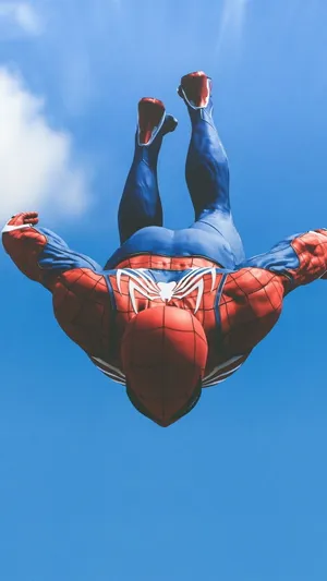 Marvel Iphone Spider Man In The Sky Wallpaper
