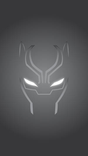 Marvel Minimalist Black Panther Mask Wallpaper